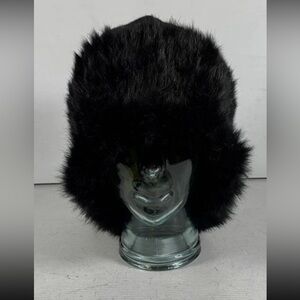 Moncler black mink fur Moscow hat balaclava hood ski snow apre